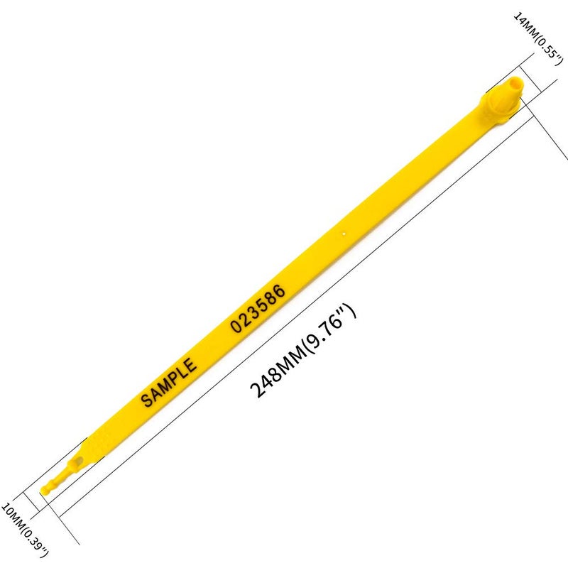 EASY 100 Tamper Proof Seals High Security Shipping Tags Numbered Security Seals Blue Plastic Seal Tags - Image 5